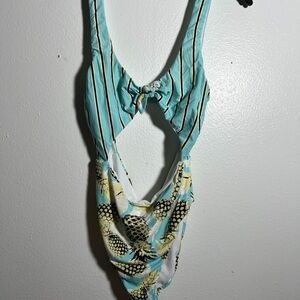 Stylish Kids One Piece Swimsuit - Blue and Yellow